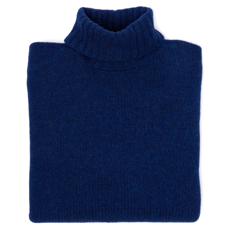 Knitwear | William Lockie Mj Exclusive: Turtleneck Sweater "Alain Rollneck" In 4 Ply Geelong Lam