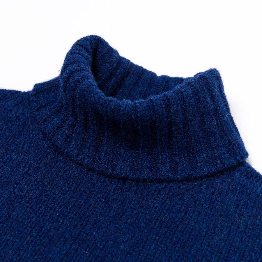 Knitwear | William Lockie Mj Exclusive: Turtleneck Sweater "Alain Rollneck" In 4 Ply Geelong Lam