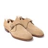 Mto | Saint Crispin's Monk "Split Toe Apron" In Sand Colored Suede Leather - Pure Handwork