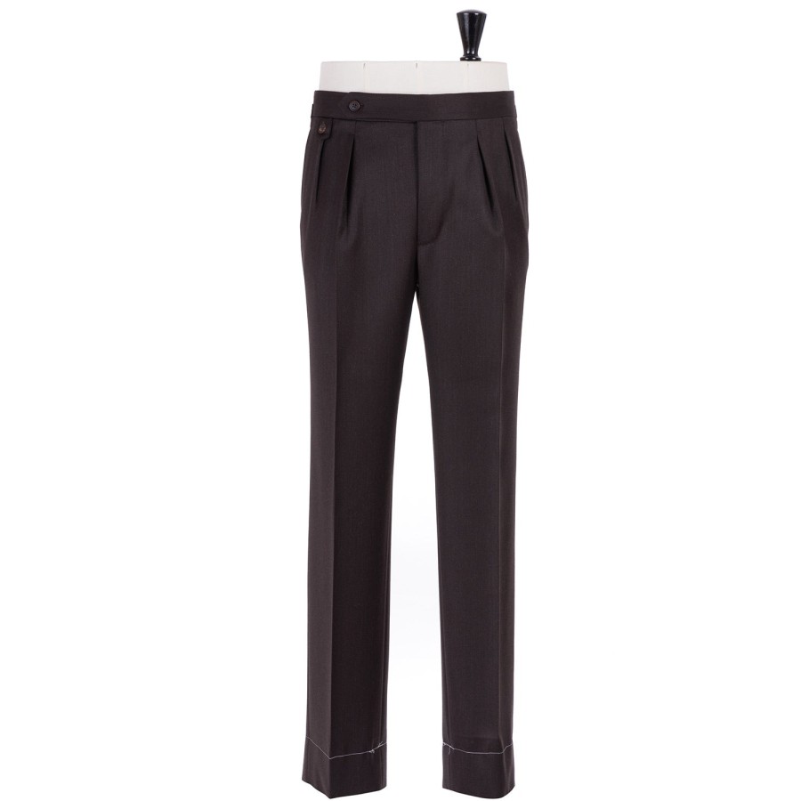 Trousers | Rota Sartorial Exclusively For Michael Jondral: "New York" Trousers With Two Pleats -