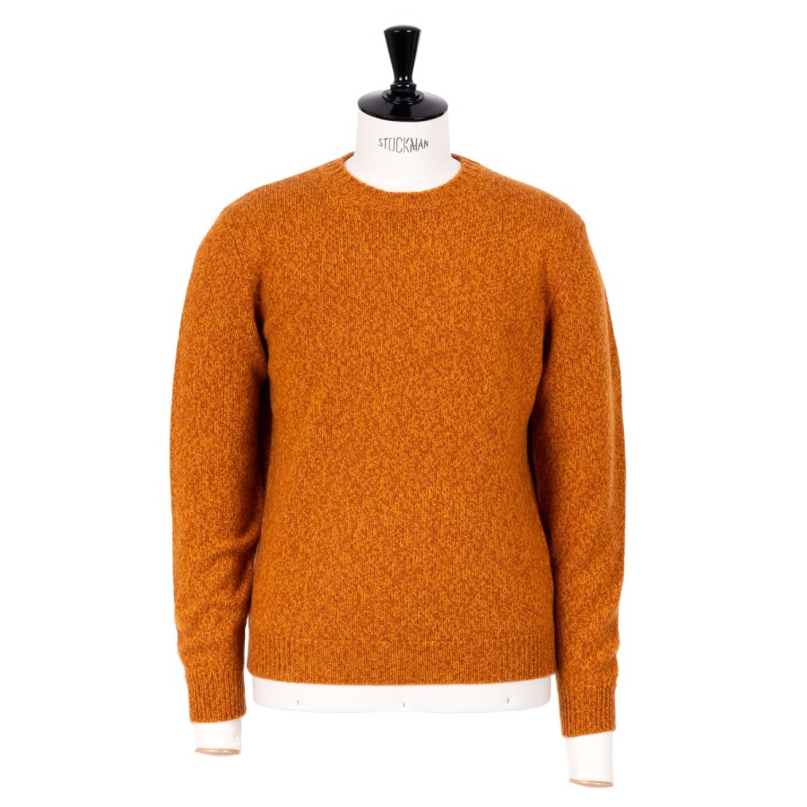 Knitwear | Fedeli Exclusive To Michael Jondral: Orange Scottish 3-Ply Mouline Cashmere S