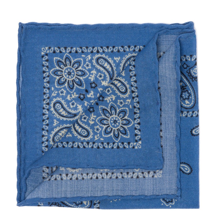 Handkerchiefs | Cesare Attolini Reni E Paisley Pocket Square Made Of Pure Wool