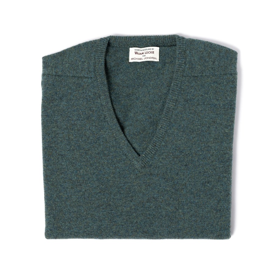 Knitwear | William Lockie Sweater "Leven Vee" Made Of Geloong Lambswool - 2 Ply