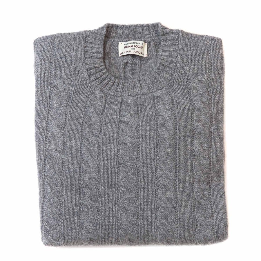 Knitwear | William Lockie Cable Pullover "Chirnside Cable" Made Of Pure 4 Ply Cashmere