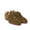 Mto | Saint Crispin's Monk "Classic" Made Of Olive Green Suede - Purely Handcrafted