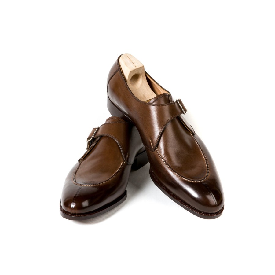 Mto | Saint Crispin's Monk "Split Toe Apron" Made Of Brown Calfskin - Hand-Colored