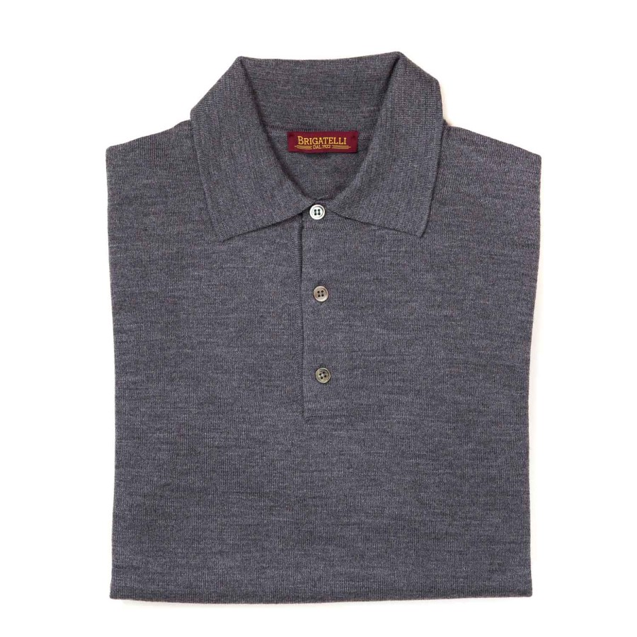 Knitwear | Brigatelli dal 1922 Brigatelli Dal 1922 Per Michael Jondral: Knitted Polo Made Of Finest M