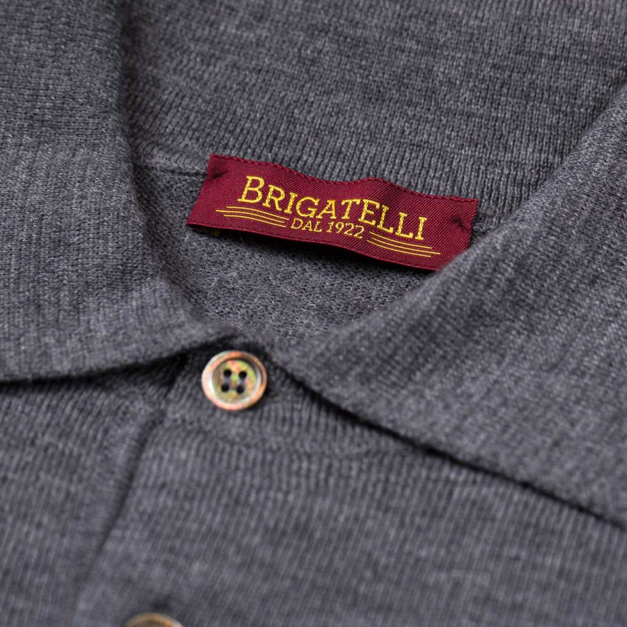 Knitwear | Brigatelli dal 1922 Brigatelli Dal 1922 Per Michael Jondral: Knitted Polo Made Of Finest M