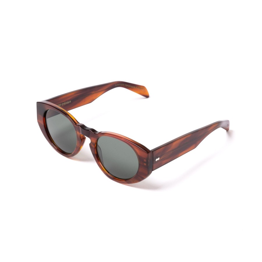 Sunglasses | TBD EYEWEAR Sunglasses "Madras Havana" With Green Lenses - Handmade