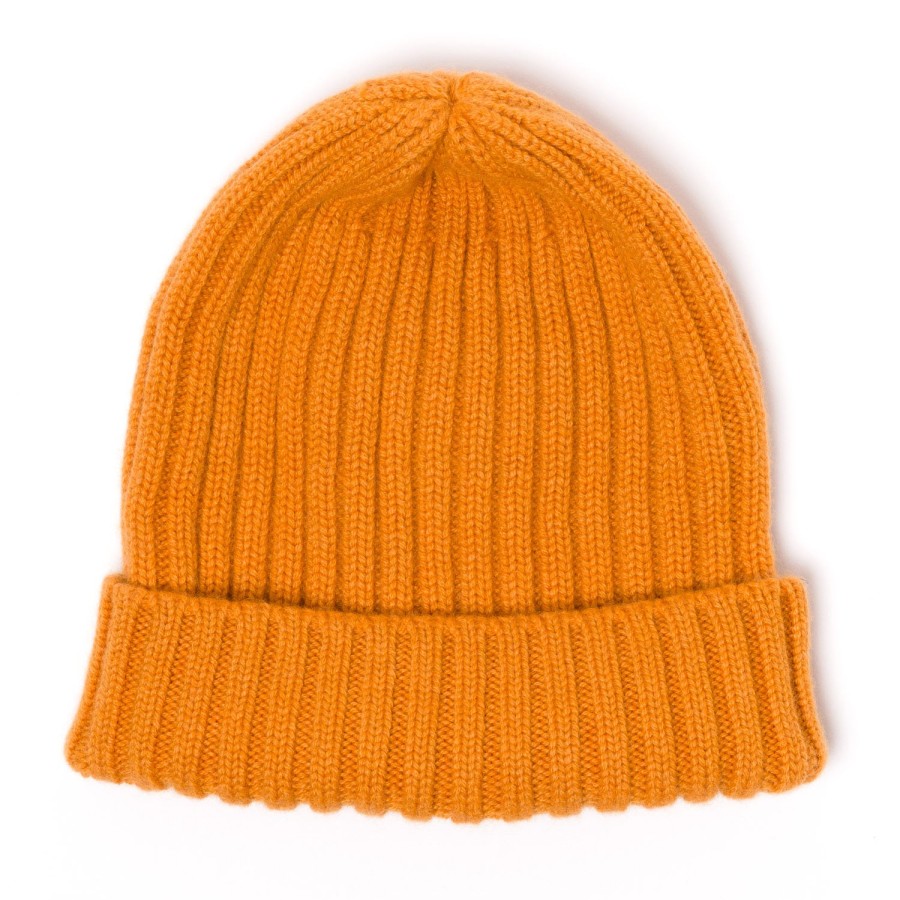 Hats | Fedeli Exclusive To Michael Jondral: Orange Knitted Hat In Pure Scottish Cash