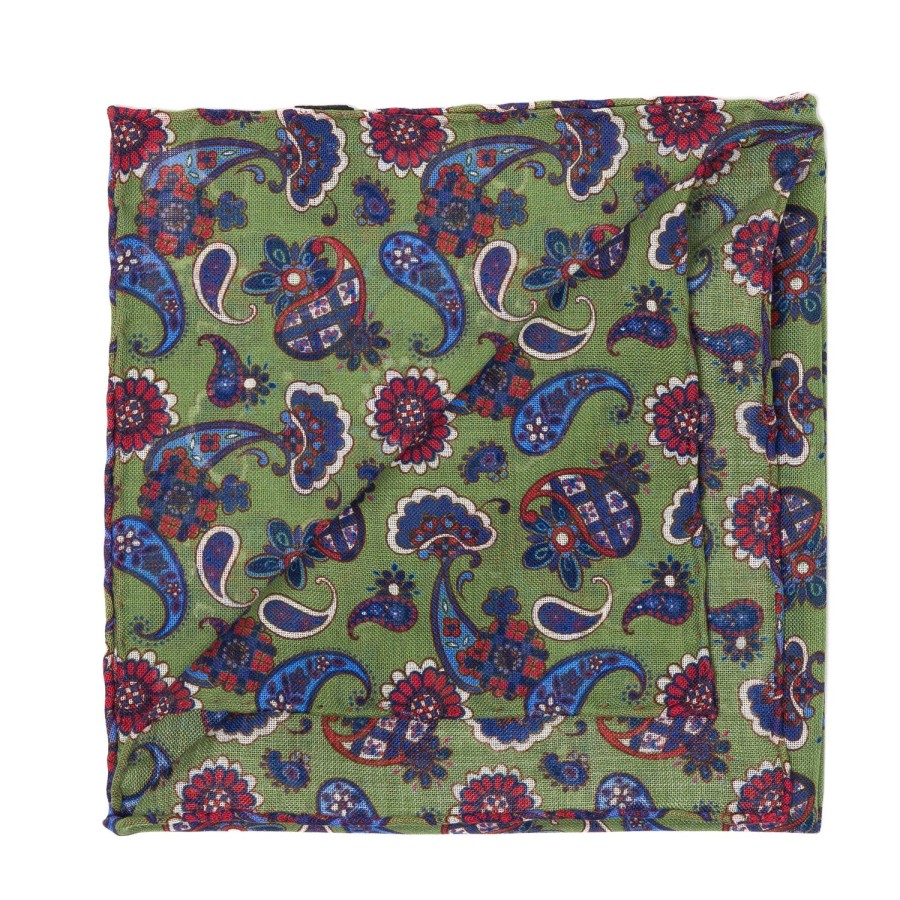 Handkerchiefs | Petronius Wool And Silk Pocket Square "Vintage 54