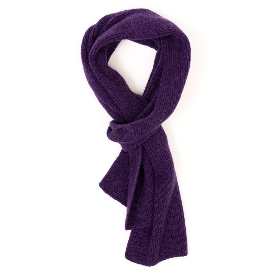 Scarfs | William Lockie Scarf "Ribbed Scarf" Made Of Pure Lambswool - 3 Ply