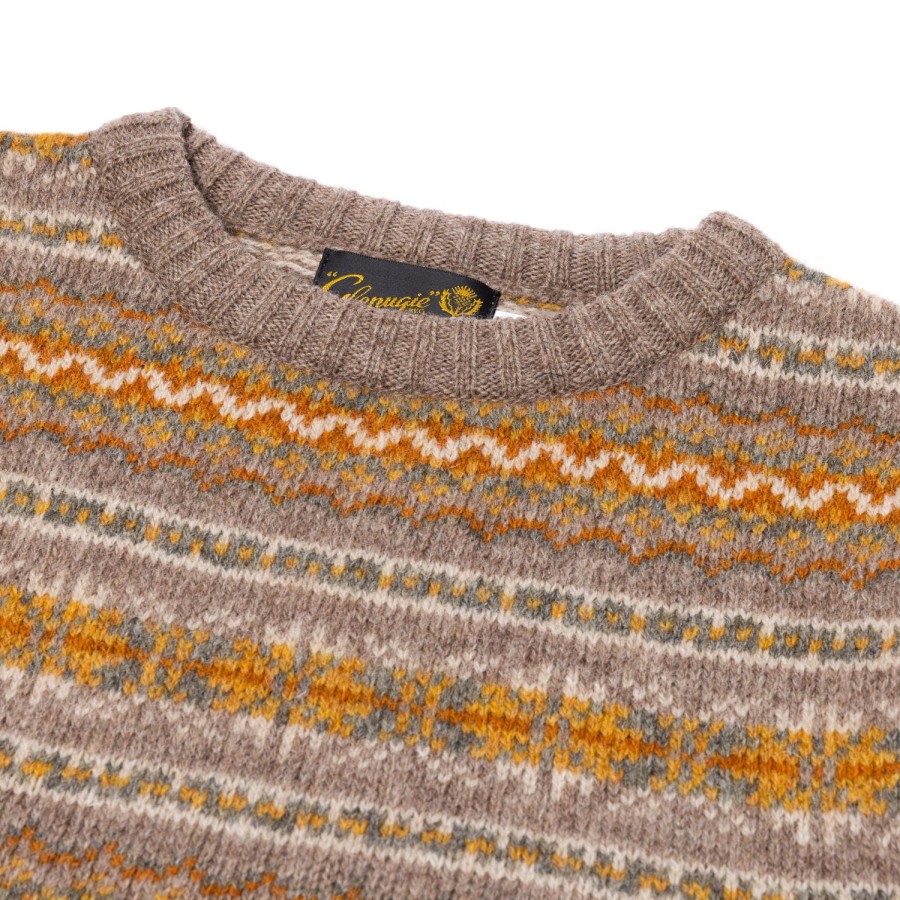 Knitwear | Glenugie Glenugie Exclusive X Mj: Pure Wool "Fairisle Roundneck Jumper" Sweater