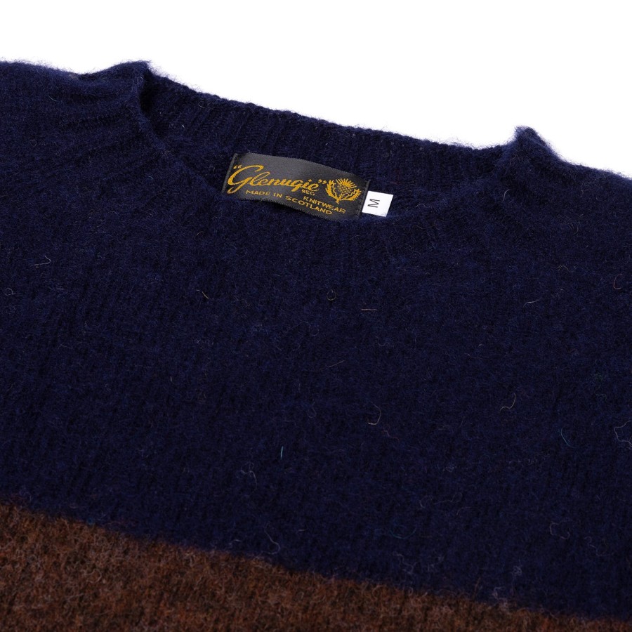 Knitwear | Glenugie Glenugie Exclusive X Mj: Pure Wool Sweater "College Stripe Jumper" - C