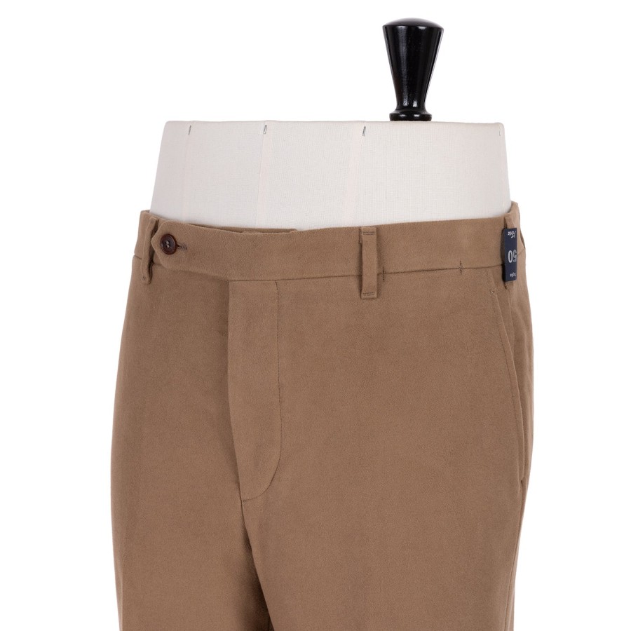 Trousers | Rota Sartorial Exclusive To Michael Jondral: Light Brown English Cotton Moleskin Trou