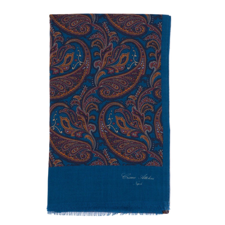 Scarfs | Cesare Attolini Scarf "Vecchio Paisley" From The Finest Cashmere - Handmade