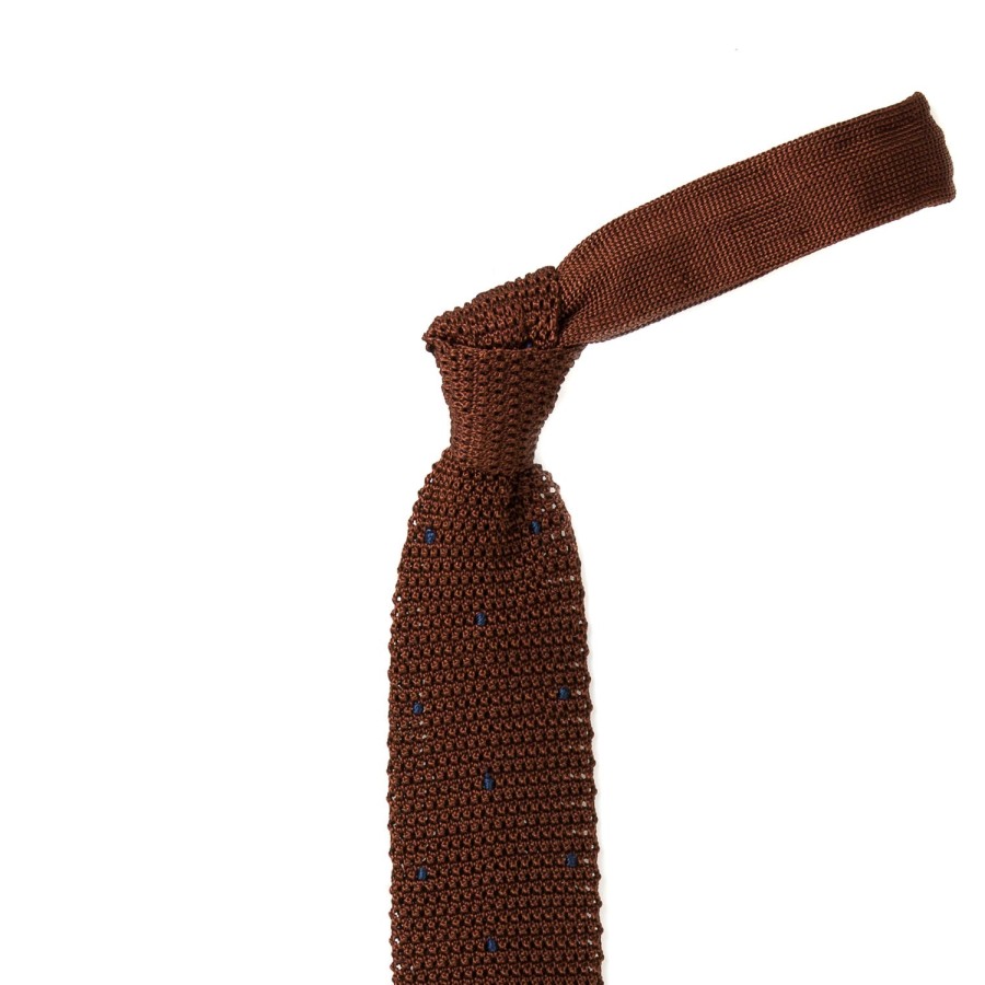 Ties | Petronius Exclusively For Michael Jondral: "Pois" Knitted Tie Made Of Pure Silk