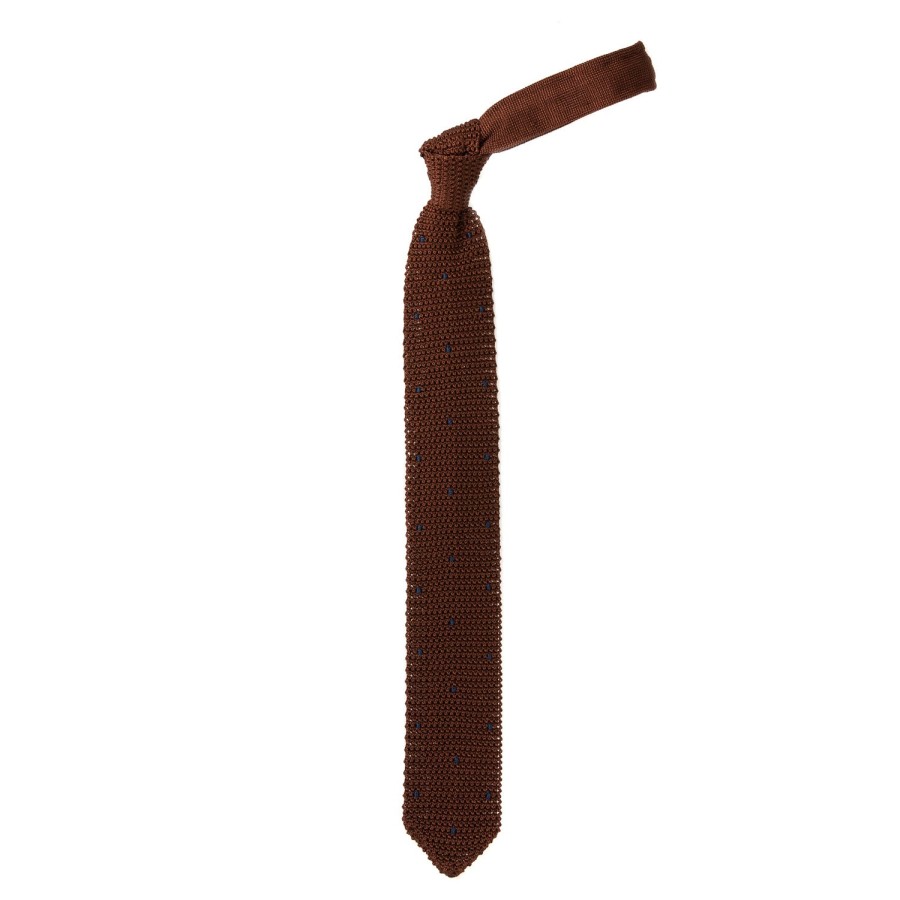 Ties | Petronius Exclusively For Michael Jondral: "Pois" Knitted Tie Made Of Pure Silk