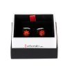 Cufflinks & Jewelry | Barbarulo Napoli Cufflinks "Coral Flower Diamond" Made Of Sterling Silver - Purely Hand