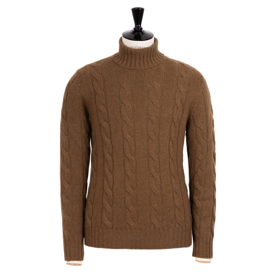 Knitwear | Di Poldo Delle Alpi Torino" Turtleneck Sweater In Pure Cariaggi Cashmere - Hand