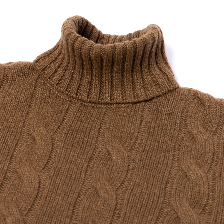 Knitwear | Di Poldo Delle Alpi Torino" Turtleneck Sweater In Pure Cariaggi Cashmere - Hand