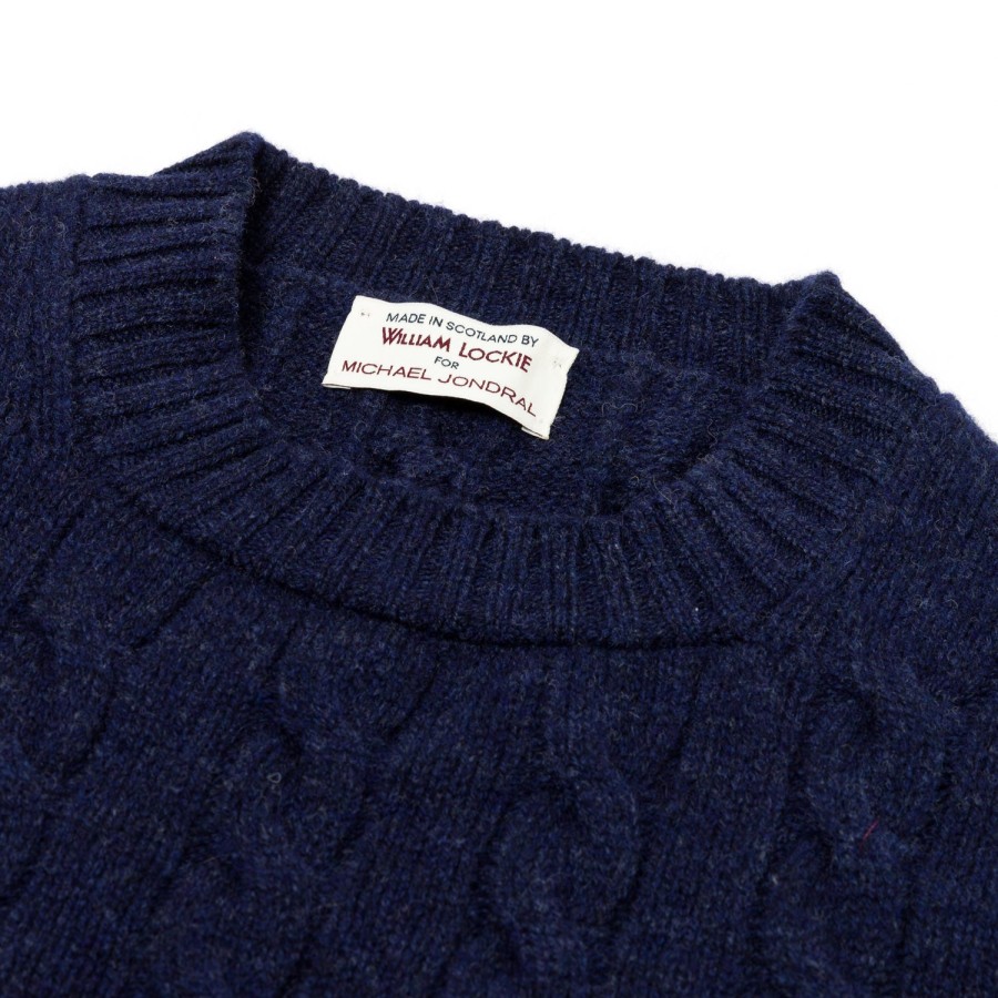 Knitwear | William Lockie Mj Exclusive: Sweater "Crew Cable-Rib" Made Of Pure Geelong