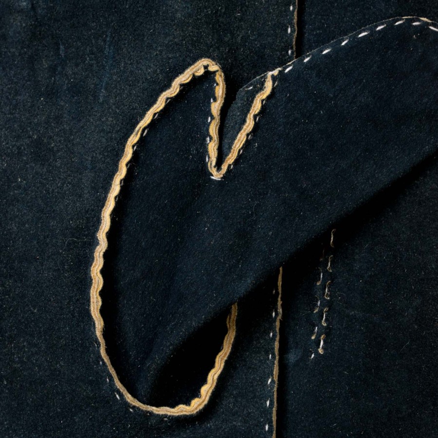 Gloves | Thomas Riemer Wien Gloves "Offizier" Made Of Blue Deerskin