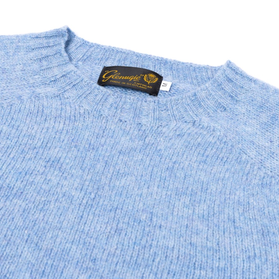 Knitwear | Glenugie Glenugie X Mj: Pure Wool Round Jumper Sweater - Pure Soft Shetland