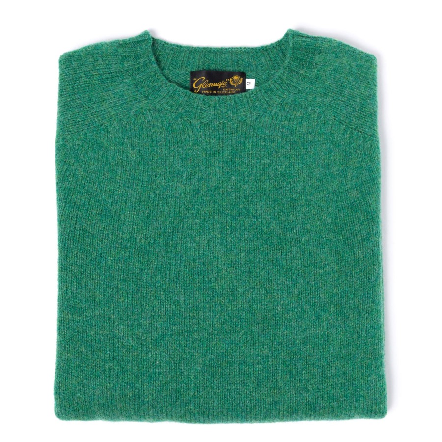 Knitwear | Glenugie Glenugie X Mj: Pure Wool Round Jumper Sweater - Pure Soft Shetland