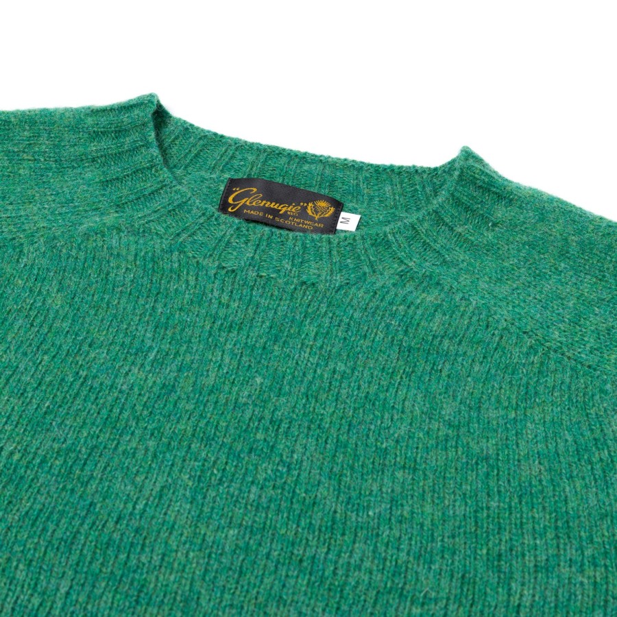 Knitwear | Glenugie Glenugie X Mj: Pure Wool Round Jumper Sweater - Pure Soft Shetland