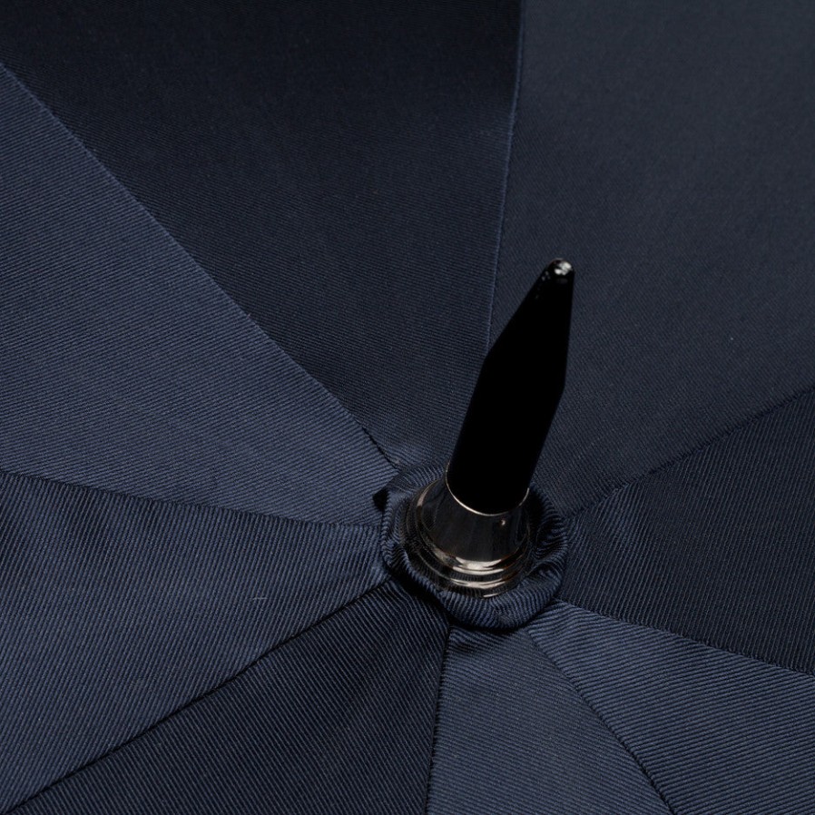 Umbrellas | Maglia Dark Blue Sporty Umbrella With Hand-Sewn Leather Handle