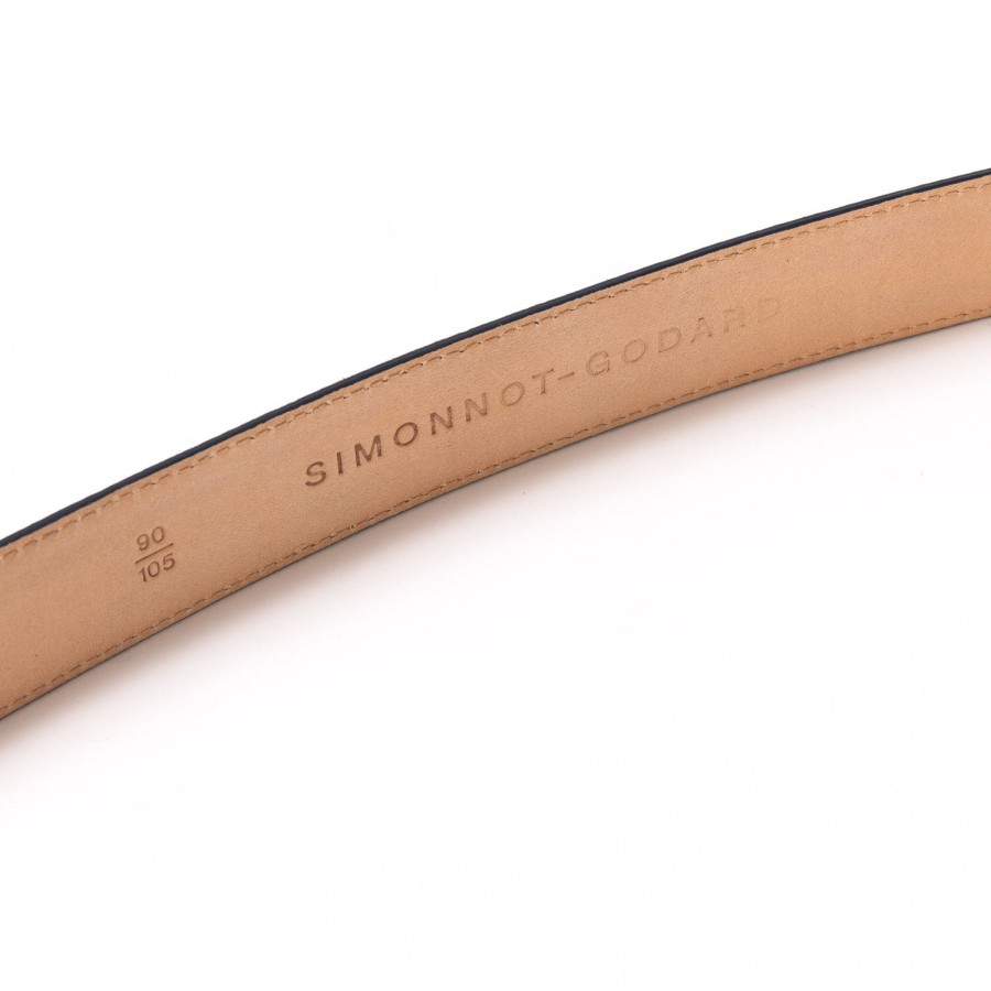 Belts | Simonnot-Godard Belt Made Of Original "Suede-Skin" Calfskin - Handcrafted