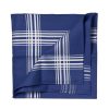 Taschentucher | Simonnot-Godard Blue Patterned Cotton Handkerchief