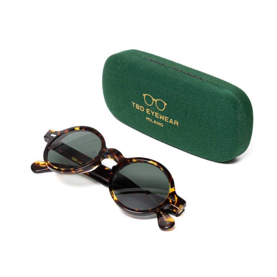 Sunglasses | TBD EYEWEAR Sonnenbrille "Oxford Dark Havana" Mit Grunen Glasern - Handarbeit