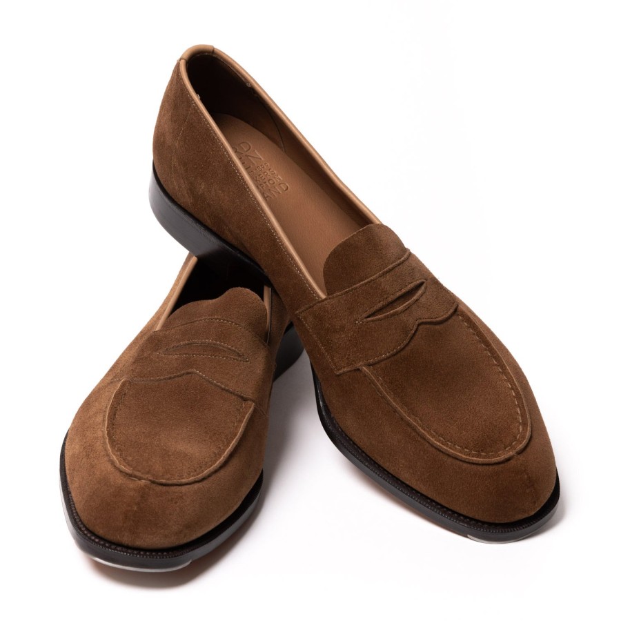 S | Edward Green Limited Edition: Penny Loafer "Unlined Harrow" In Italian Calf Suede -