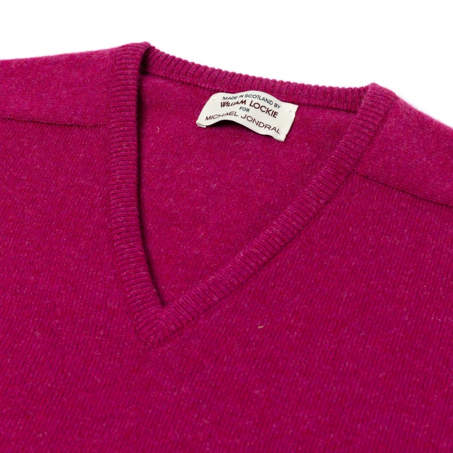 Knitwear | William Lockie Pure Geelong Lambswool "Leven Vee" Sweater - 2 Ply