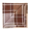 Taschentucher | Simonnot-Godard Brown Handkerchief "Arlequin" Made Of Pure Cotton