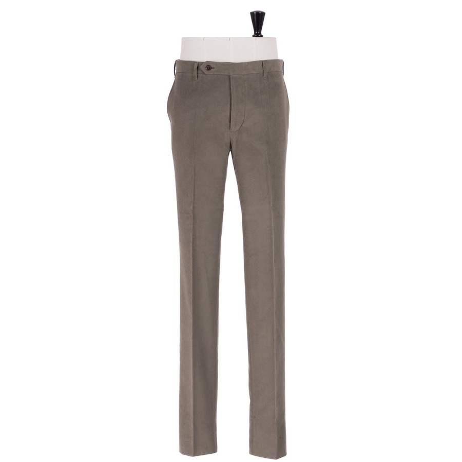 Trousers | Rota Sartorial Exclusive To Michael Jondral: Khaki Green Trousers In English Cotton M