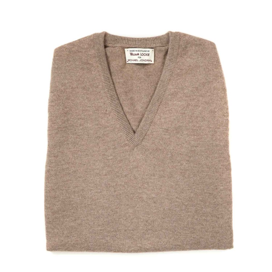 Knitwear | William Lockie Slip-Over "Oxton Slipover" Made From Fine Scottish 1 Ply-Cashmere