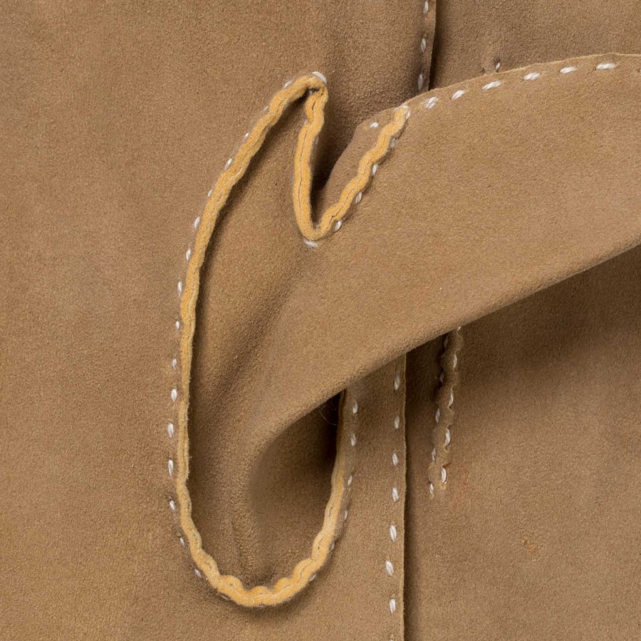 Gloves | Thomas Riemer Wien Sand-Colored Gloves "Offizier" Made Of Deerskin