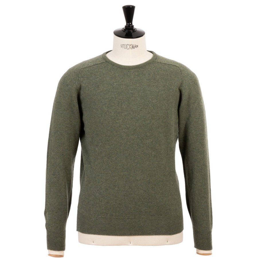 Knitwear | William Lockie Pure Geelong Lambswool "Leven Crew" Sweater - 2 Ply