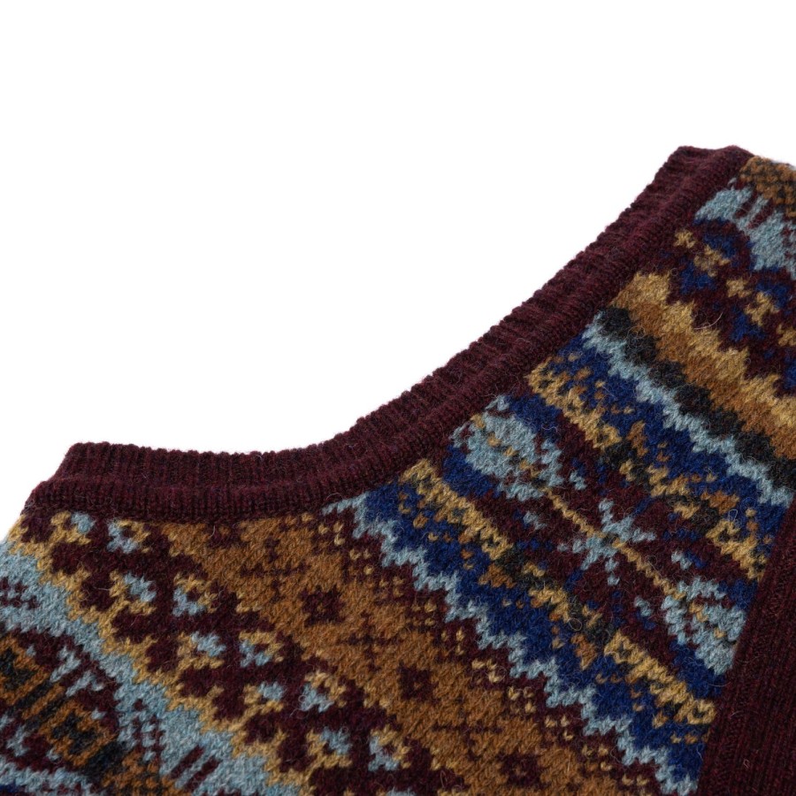 Knitwear | Glenugie Glenugie Exclusive X Mj: Pure Wool "Fairisle Waistcoat" - Pure Soft Sh