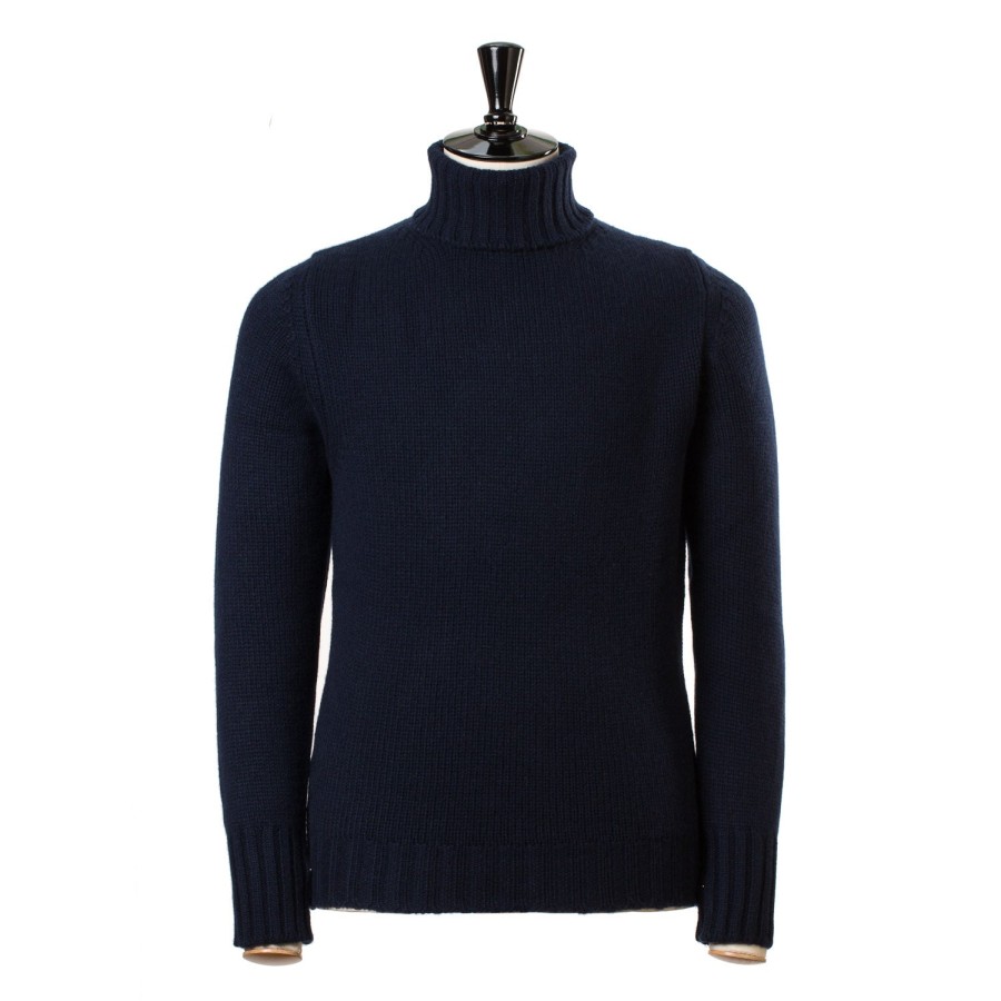 Knitwear | William Lockie Turtleneck Sweater "Gentry Rollneck" Made Of Pure 6 Ply Scottish Cashm