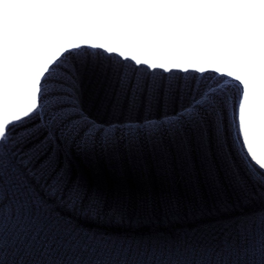 Knitwear | William Lockie Turtleneck Sweater "Gentry Rollneck" Made Of Pure 6 Ply Scottish Cashm