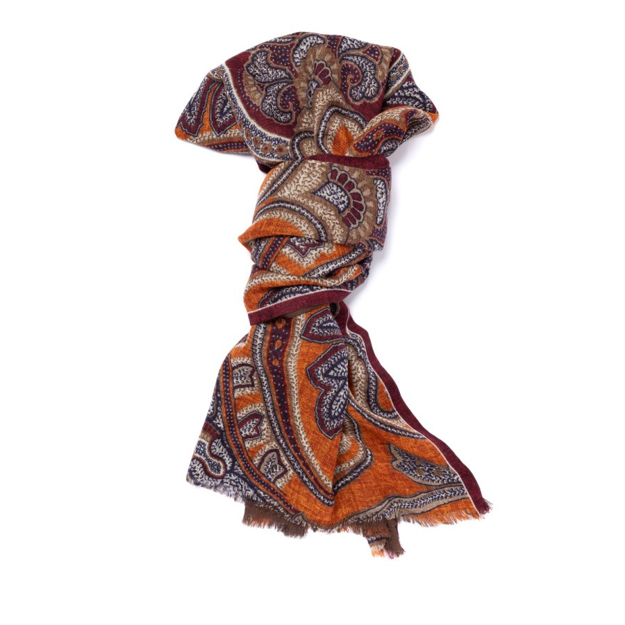 Scarfs | Manifatture Rosi Rosi Collection X Mj: Modal And Cashmere "Giant Paisley" Tube Scarf