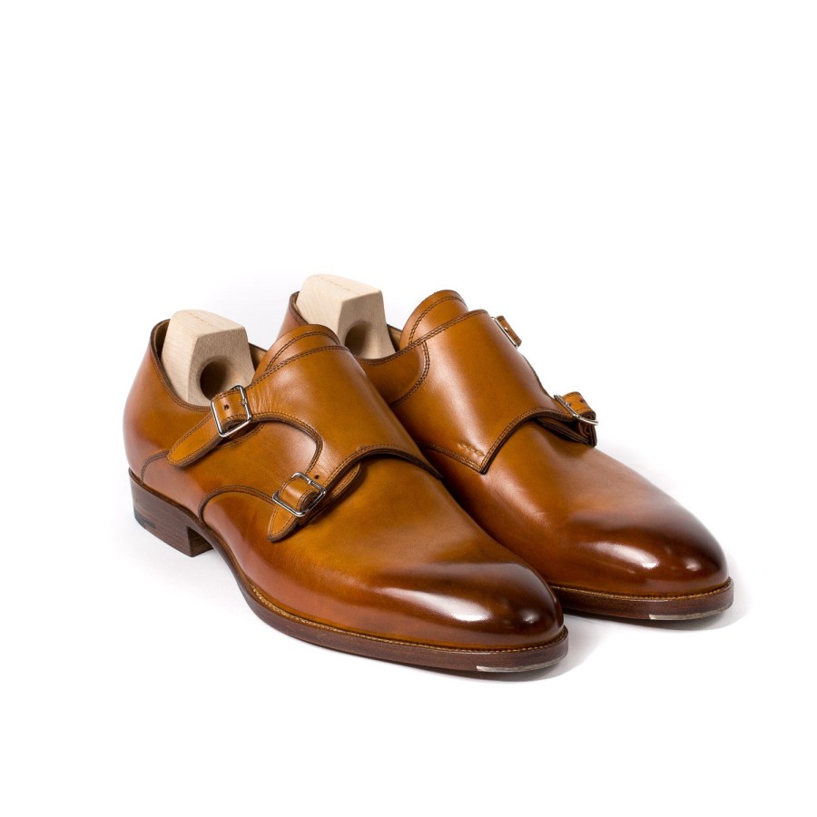 Mto | Saint Crispin's Double Monk In Light Brown Calfskin - Purely Handcrafted