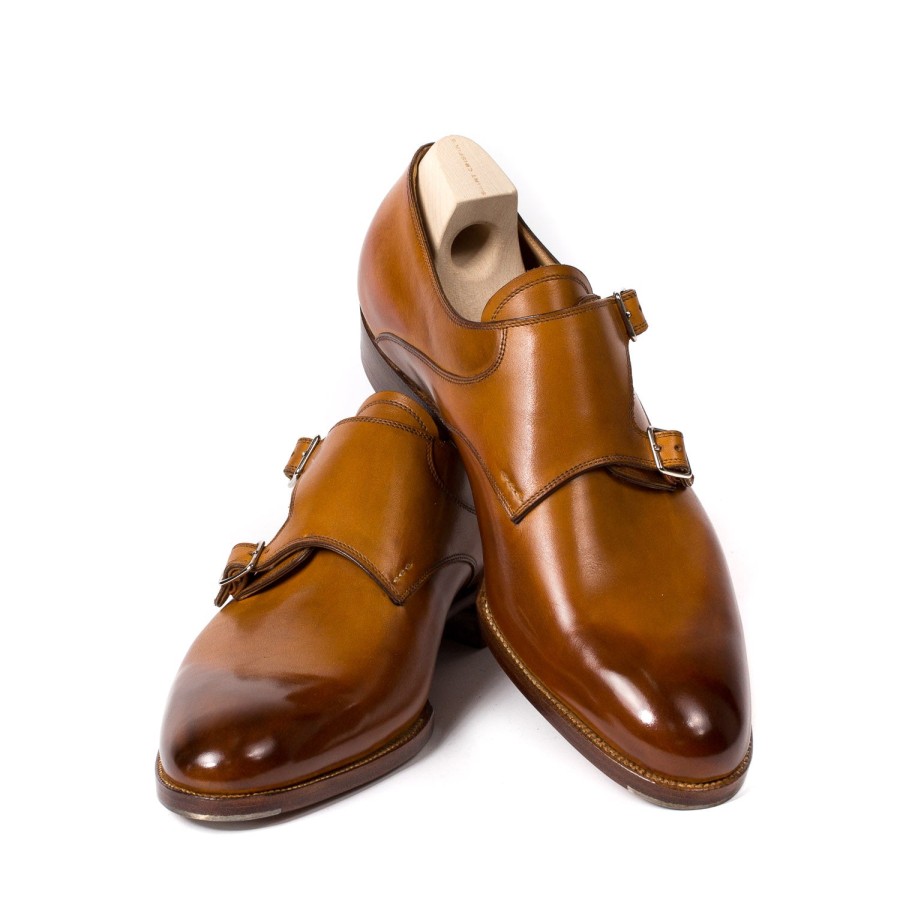 Mto | Saint Crispin's Double Monk In Light Brown Calfskin - Purely Handcrafted