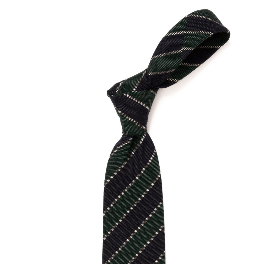 Ties | Cesare Attolini Ca Archivio Storico: Tie "Striscia Del Studente" In Wool And Silk - Ha