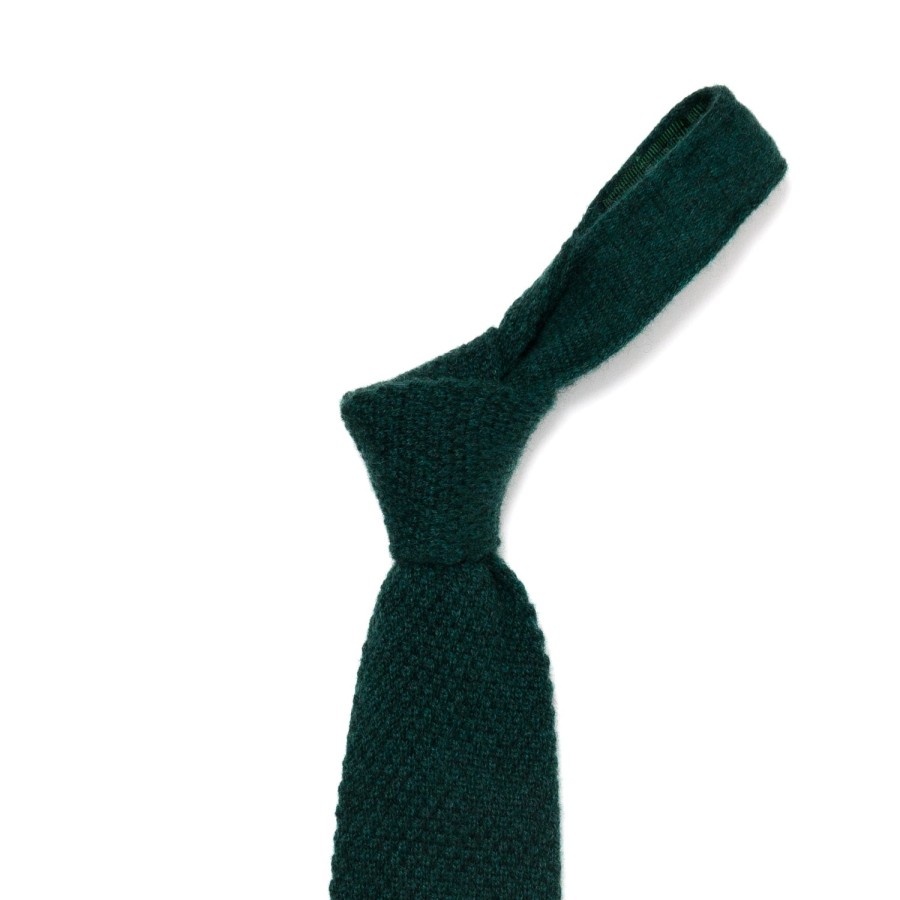 Ties | Petronius Exclusive For Michael Jondral: Knitted Tie "Crochet" In Pure Cashmere