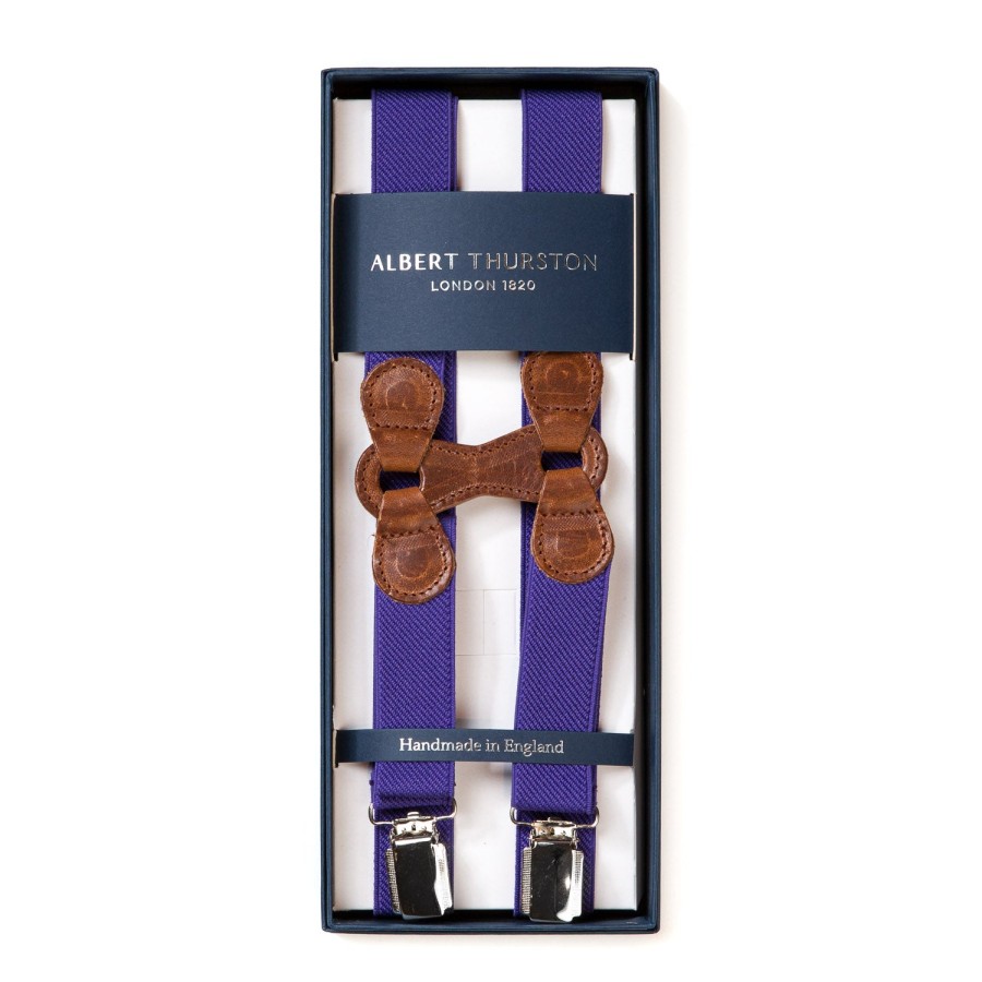 Braces | Albert Thurston Purple Elastic Braces "Infinity" With Clips